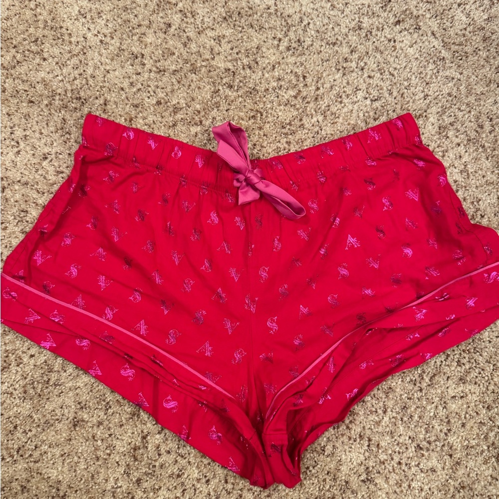 Victoria’s Secret Women's Red Sleep Shorts